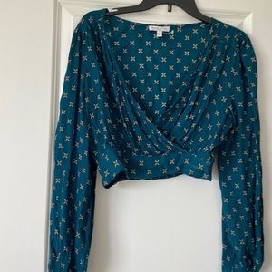 Patrons of Peace crop top, long sleeve